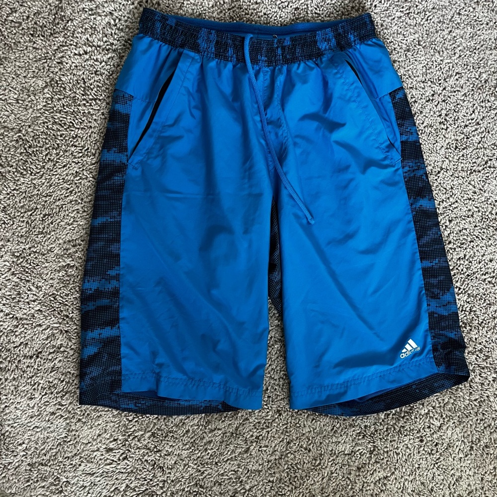 Adidas Kids Blue Athletic Shorts Size S